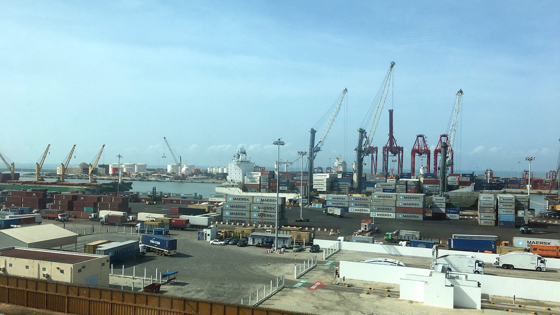 Vue aérienne du Port autonome de Cotonou, poumon logistique du Bénin